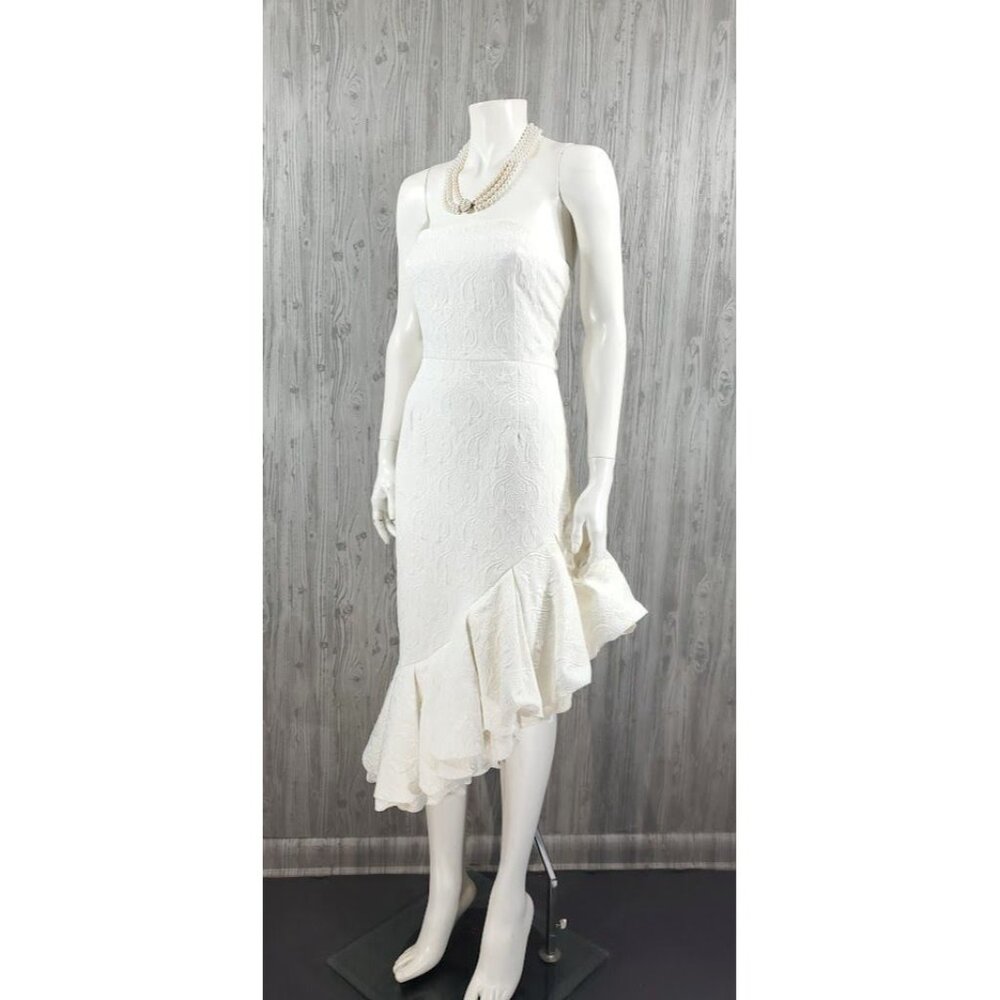 PrettyLittleThing Ivory Strapless Ruffle Dress - Picture 2 of 7